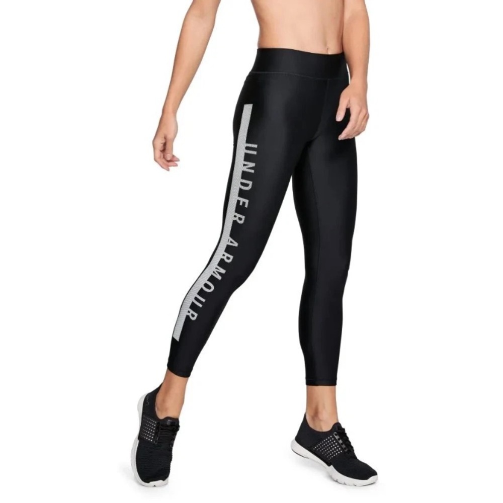 NWTUnder Armour Midnight Black Active Leggings size-L - Picture 2 of 10